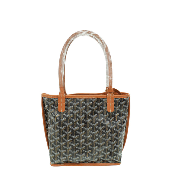 Goyard Bicolor Goyardine Anjou Mini Reversible Bag