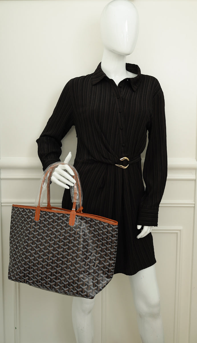 Goyard Bicolor Goyardine Saint Louis PM Bag-Goyard-THE CLOSET