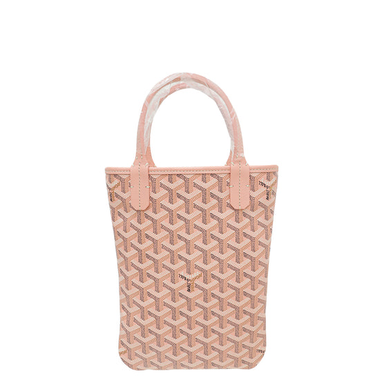 Goyard, Bags, New Goyard Poitiers Clairevoie Mini Goyardine Pink Tote Bag