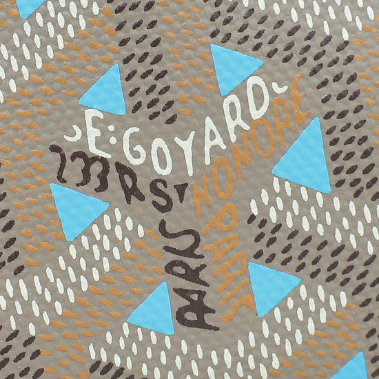 Goyard Grege Turquoise Goyardine Special Ed. Saint Louis Claire Voie GM Bag