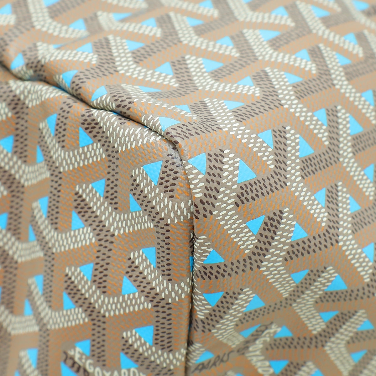 Goyard Grege Turquoise Goyardine Special Ed. Saint Louis Claire Voie GM Bag