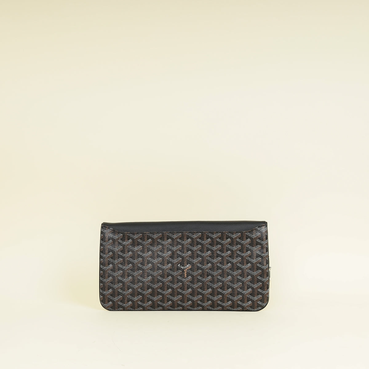 Goyard Black Goyardine Sainte-Marie MM Clutch