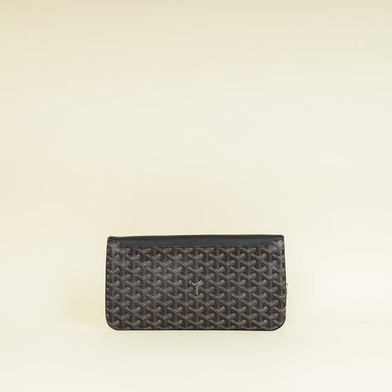 Goyard Black Goyardine Sainte-Marie MM Clutch