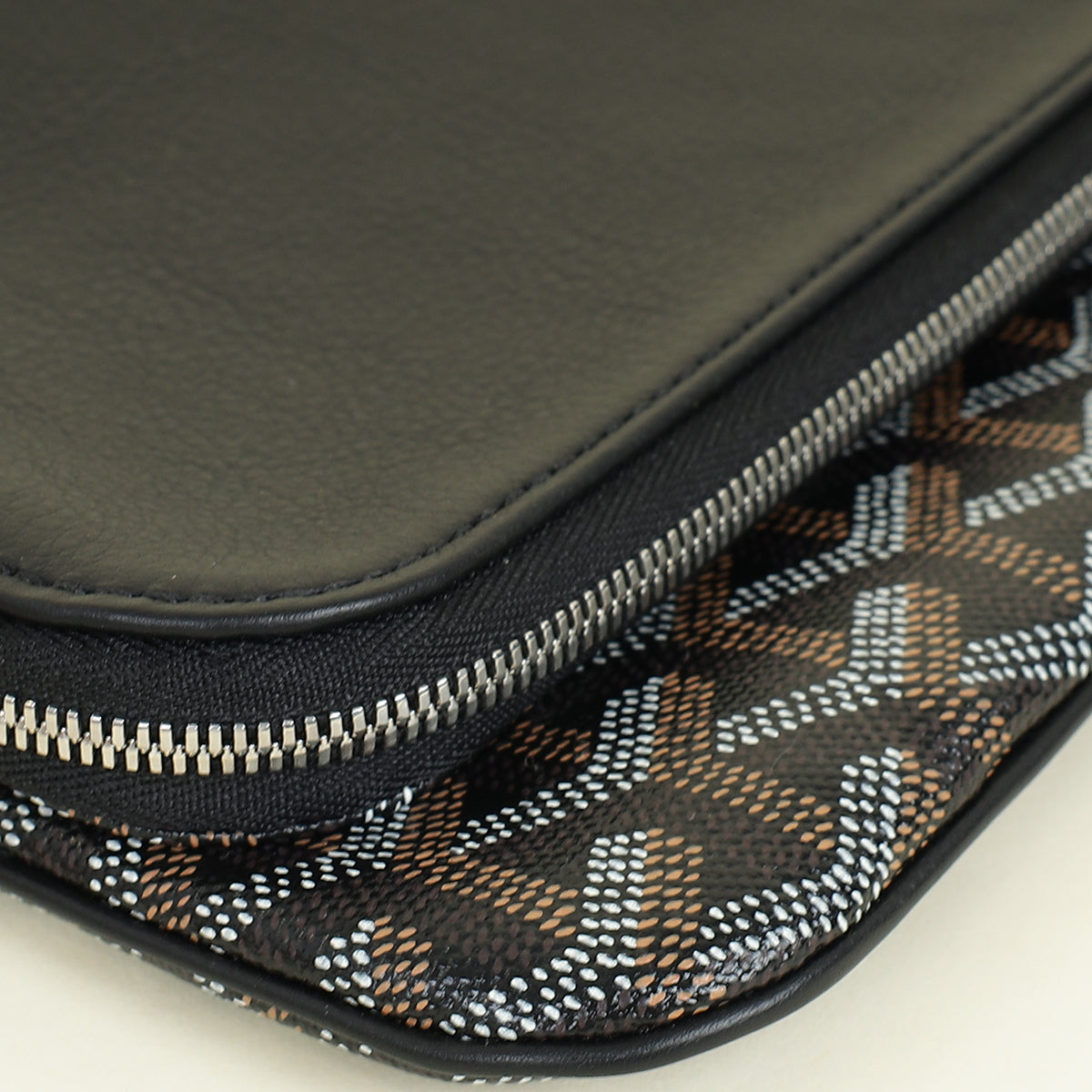 Goyard Black Goyardine Sainte-Marie MM Clutch