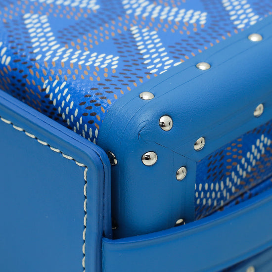 Goyard Blue Goyardine Minaudiere Trunk Bag