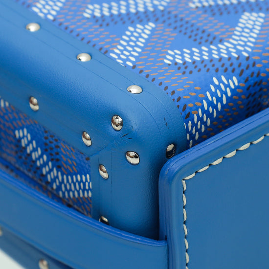 Goyard Blue Goyardine Minaudiere Trunk Bag