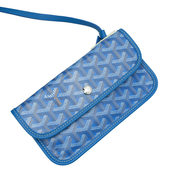 Goyard Blue Goyardine Saint Louis PM Bag