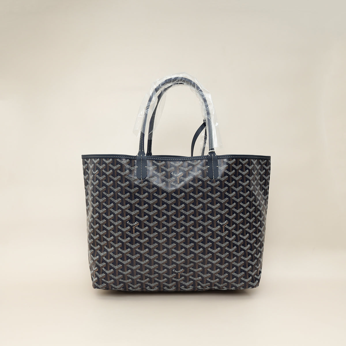 Goyard Navy Blue Goyardine Saint Louis PM Bag-Goyard-THE CLOSET