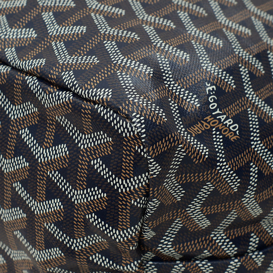 Goyard Navy Blue Goyardine Saint Louis PM Bag-Goyard-THE CLOSET