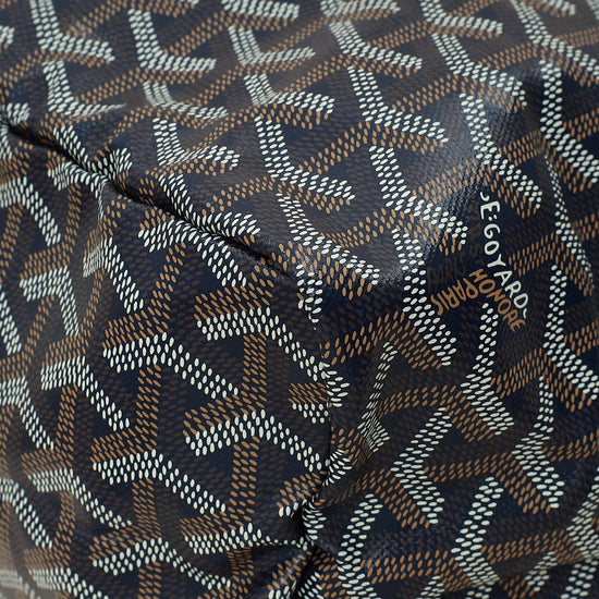 Goyard Navy Blue Goyardine Saint Louis PM Bag-Goyard-THE CLOSET