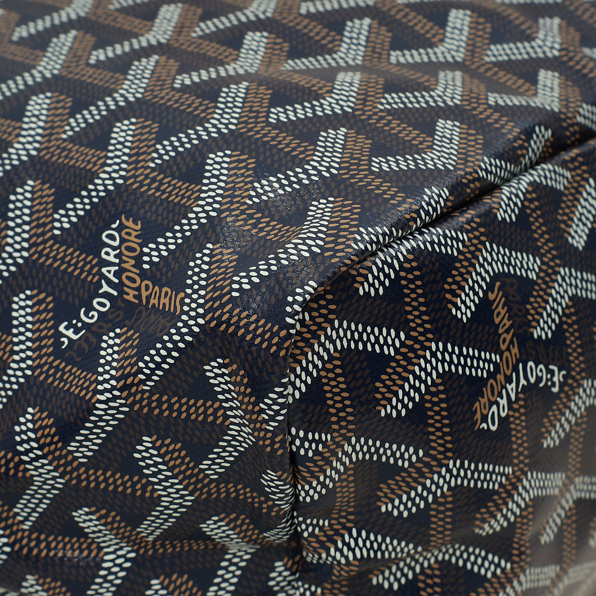 Goyard Navy Blue Goyardine Saint Louis PM Bag-Goyard-THE CLOSET