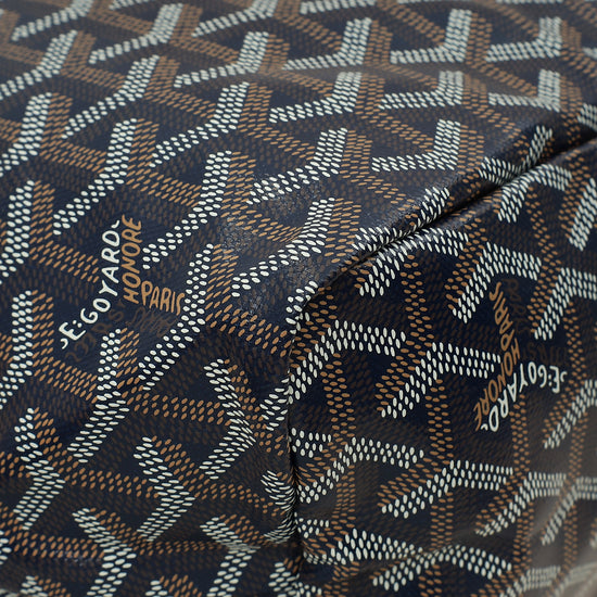 Goyard Navy Blue Goyardine Saint Louis PM Bag-Goyard-THE CLOSET