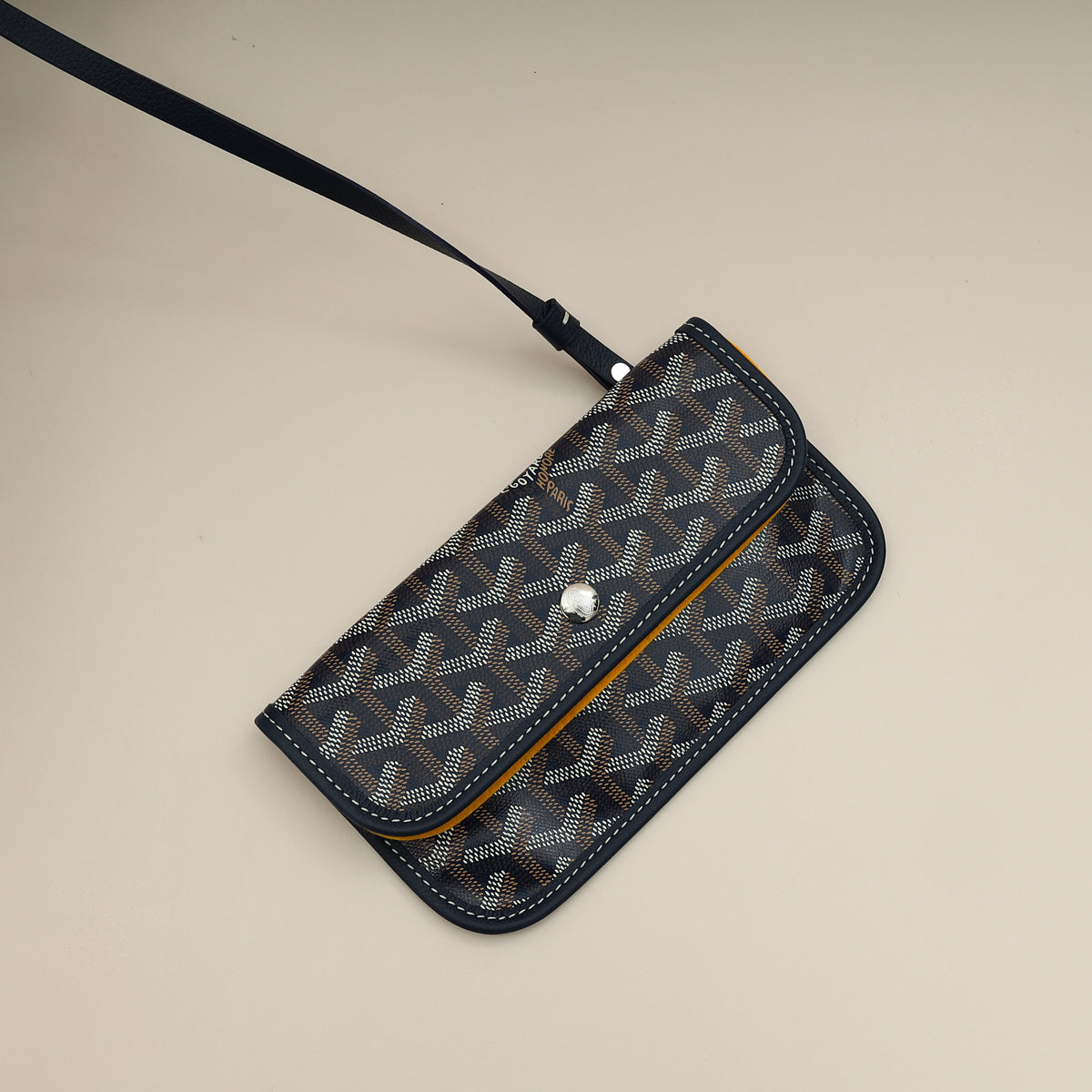 Goyard Navy Blue Goyardine Saint Louis PM Bag-Goyard-THE CLOSET