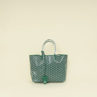 Goyard Green Goyardine Saint Louis PM Bag w/ Clip