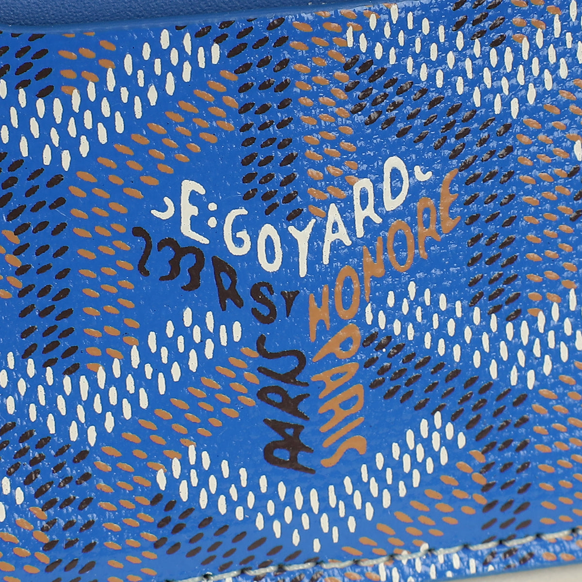 Goyard Blue Goyardine Venus Bag Mirror W/ Leather Cord-Goyard-THE CLOSET