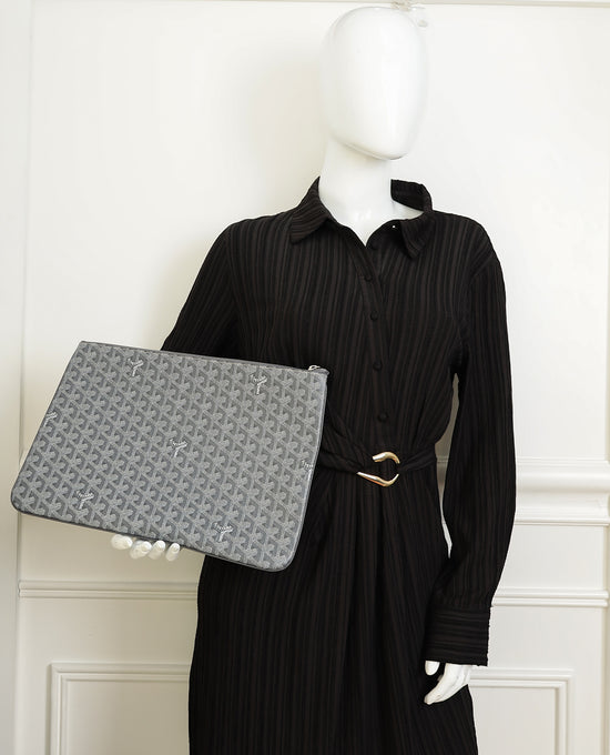 Goyard Gray Goyardine Senat MGM Pouch