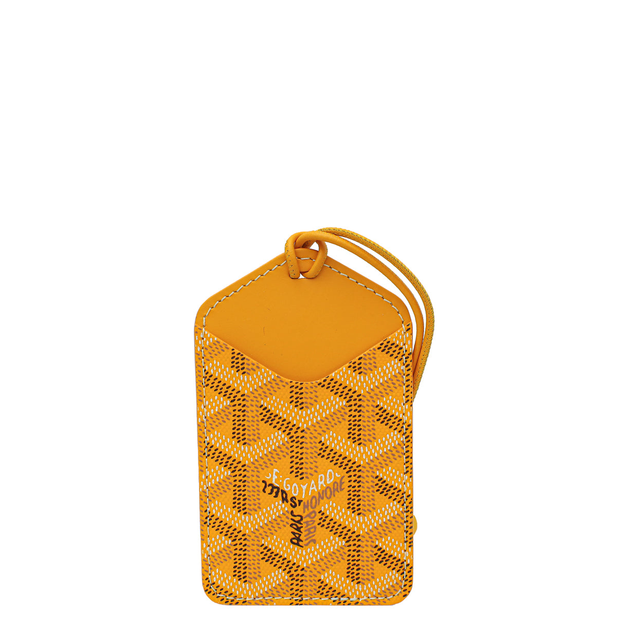 Goyard Yellow Goyardine Luggage Tag-Goyard-THE CLOSET