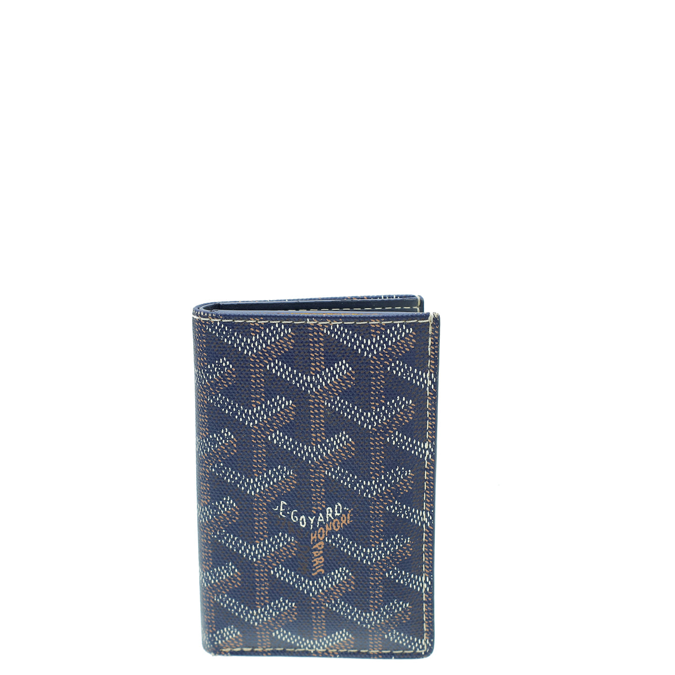 Goyard Navy Blue Goyardine Saint Marc Wallet-Goyard-THE CLOSET