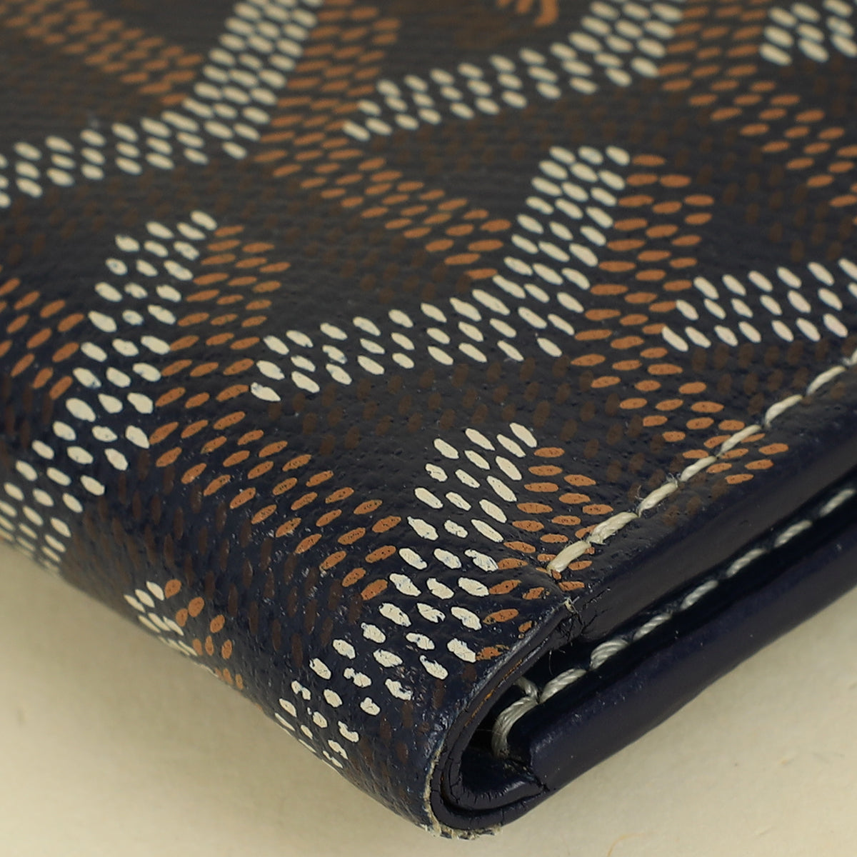 Goyard Navy Blue Goyardine Saint Pierre Card Wallet