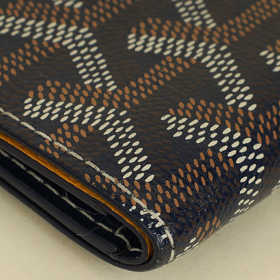 Goyard Navy Blue Goyardine Saint Pierre Card Wallet