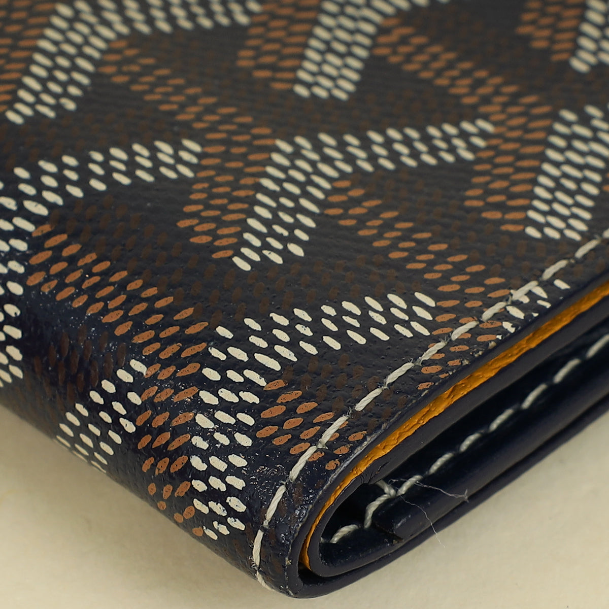 Goyard Navy Blue Goyardine Saint Pierre Card Wallet