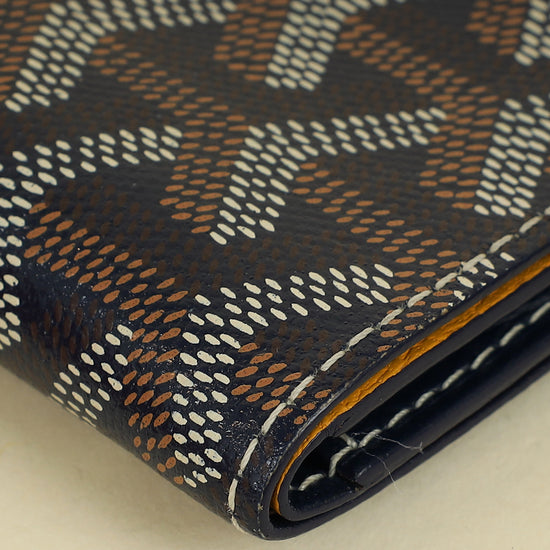 Goyard Navy Blue Goyardine Saint Pierre Card Wallet
