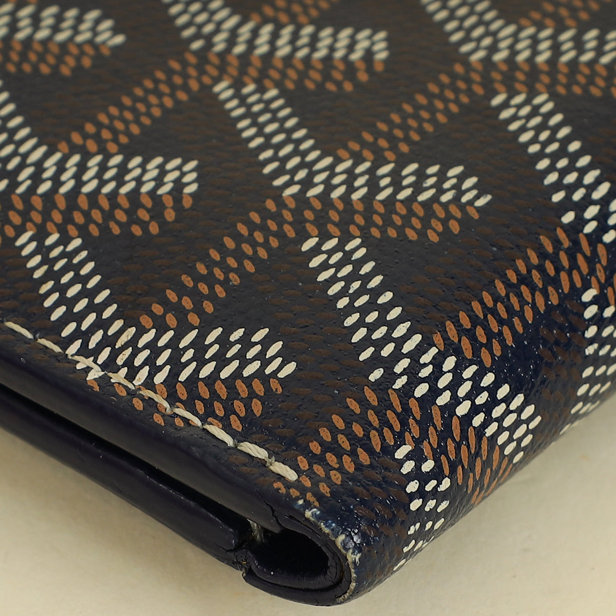 Goyard Navy Blue Goyardine Saint Pierre Card Wallet