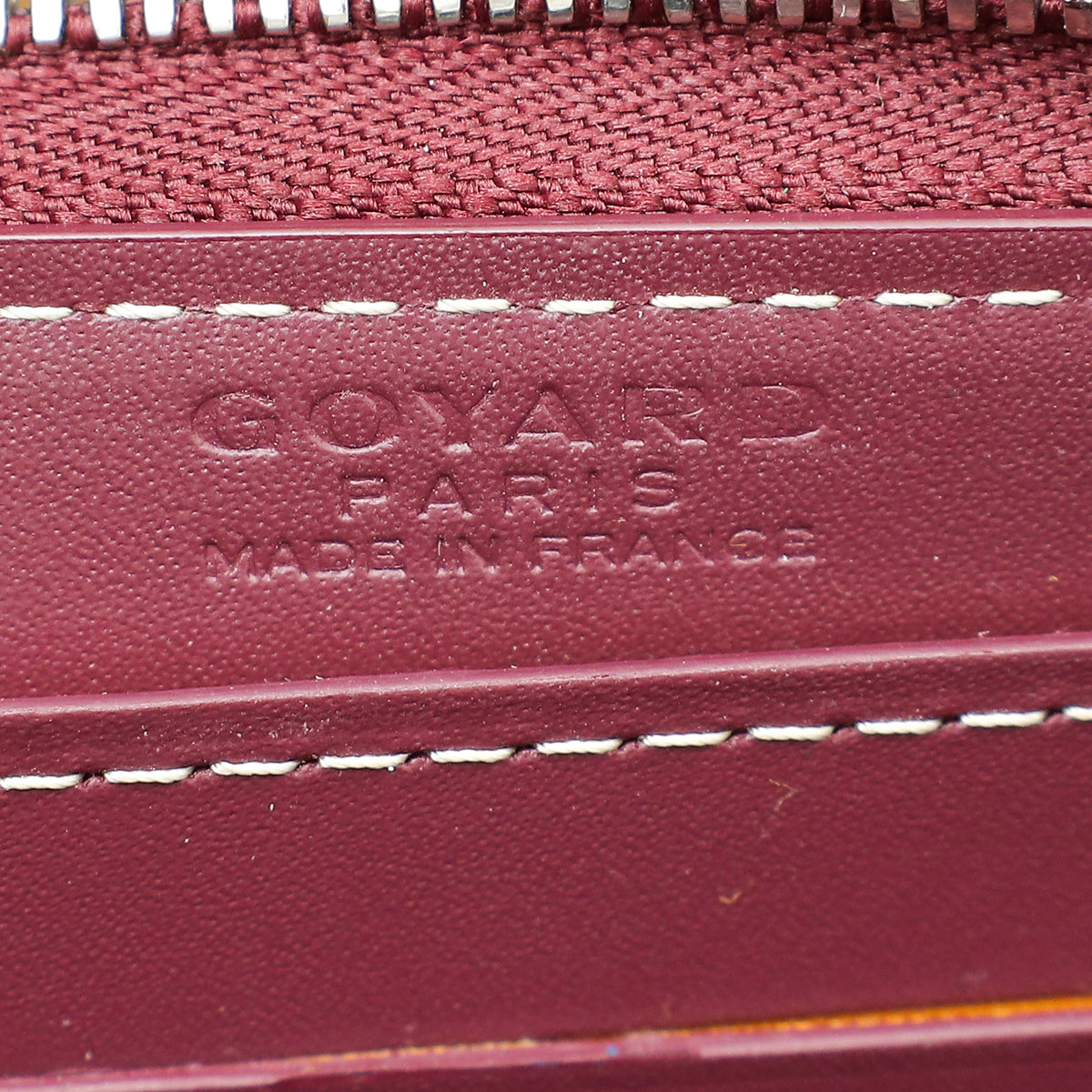 Goyard Burgundy Goyardine Matignon PM Wallet