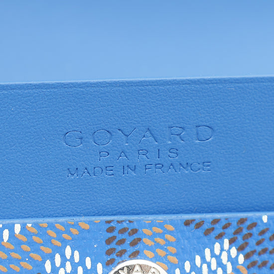 Goyard Sky Blue Goyardine Marigny Wallet