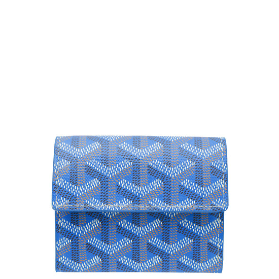 Goyard Sky Blue Goyardine Marigny Wallet