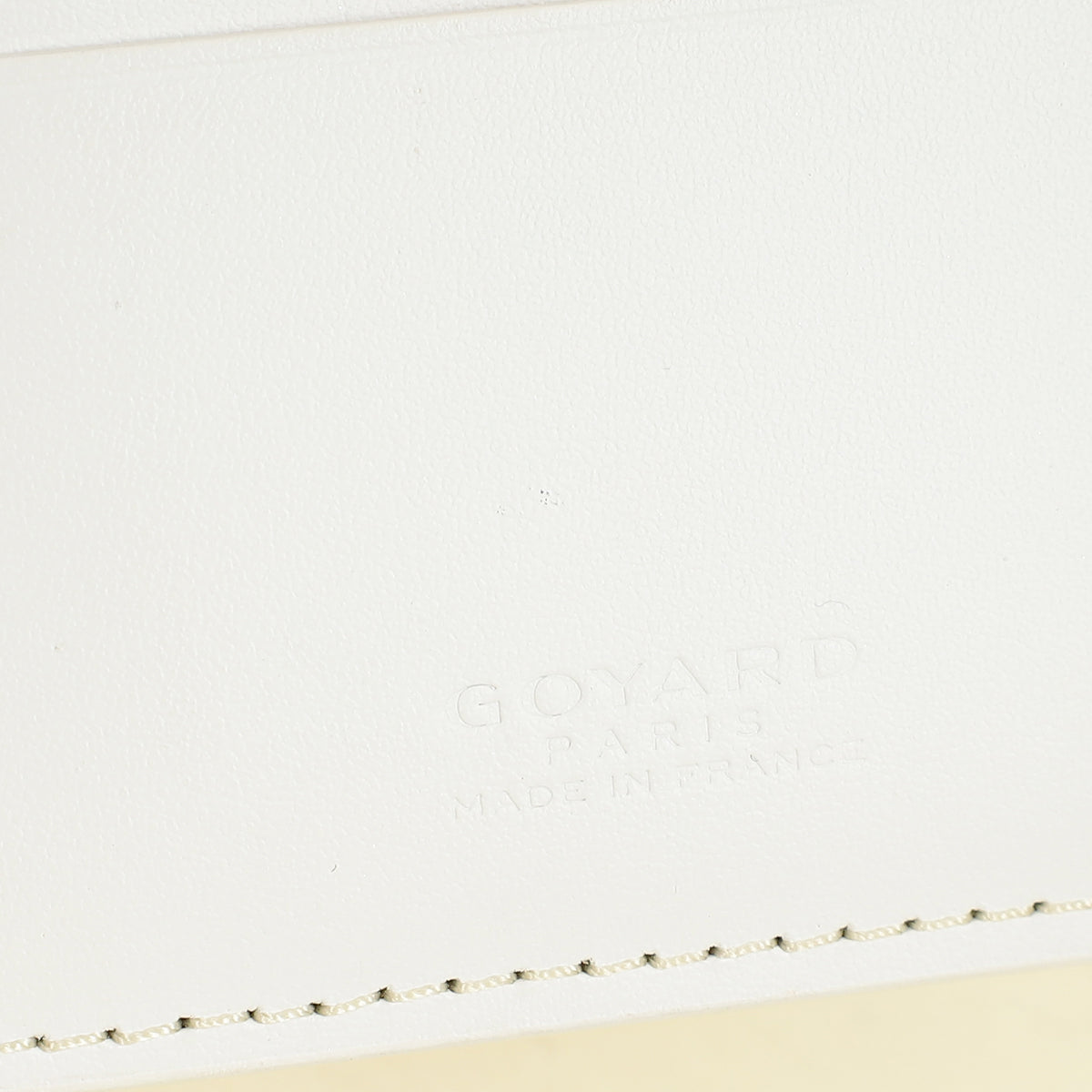 Goyard White Goyardine Grenelle Passport Cover