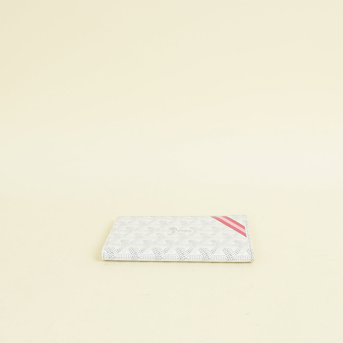 Goyard White Goyardine Grenelle Passport Cover