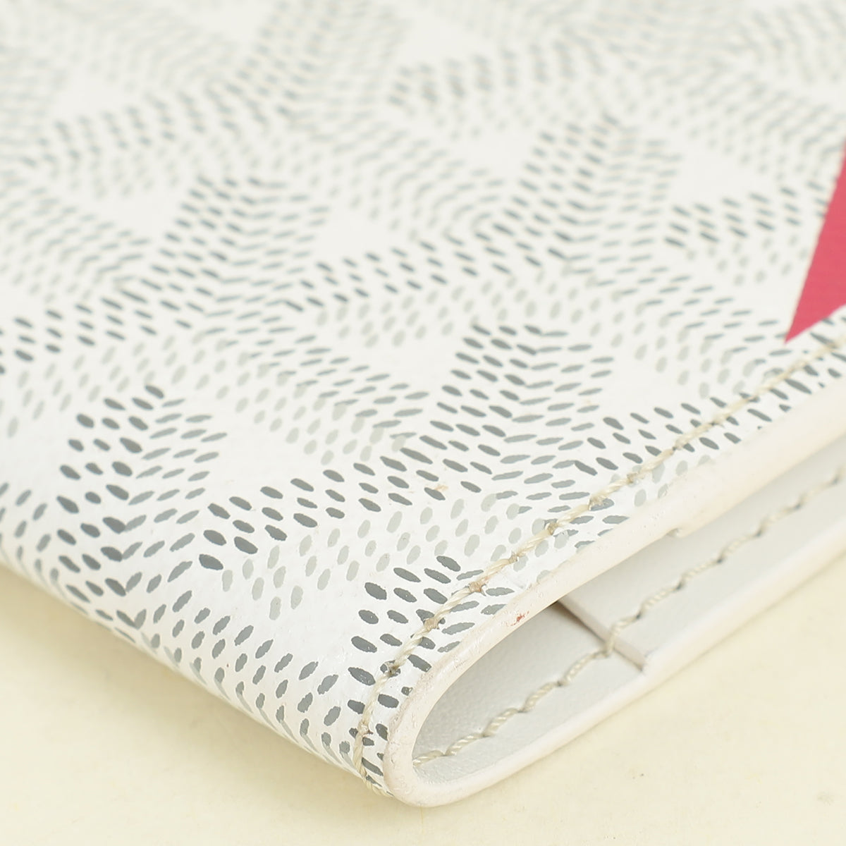 Goyard White Goyardine Grenelle Passport Cover