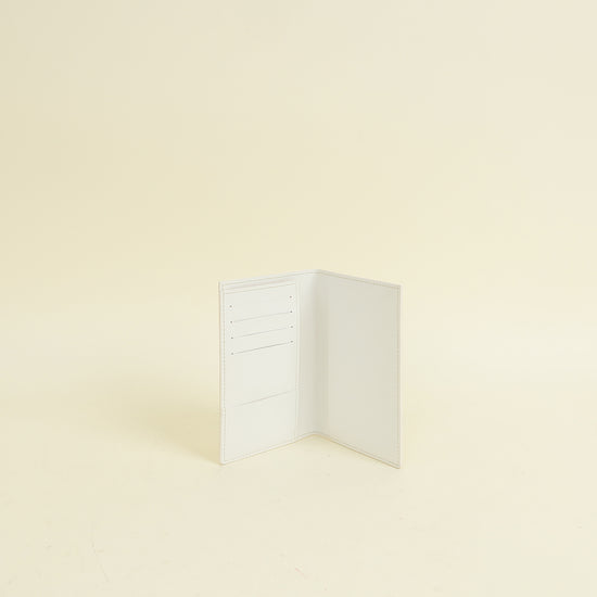 Goyard White Goyardine Grenelle Passport Cover