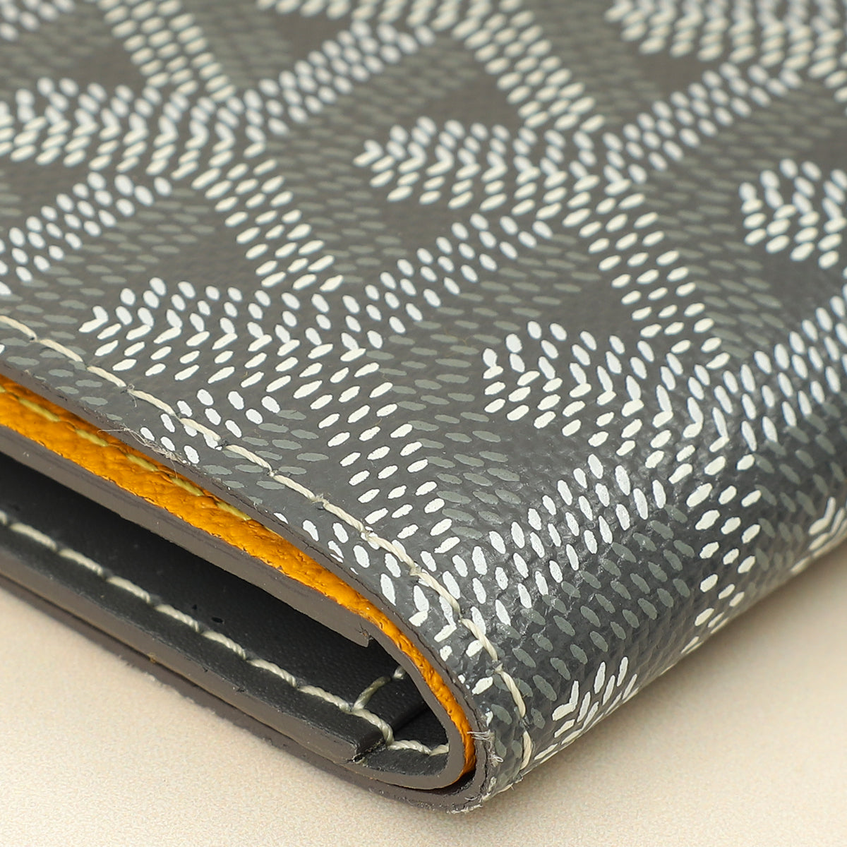 Goyard Gray Goyardine Saint Pierre Card Holder W/ Leopard Paint-Goyard-THE CLOSET