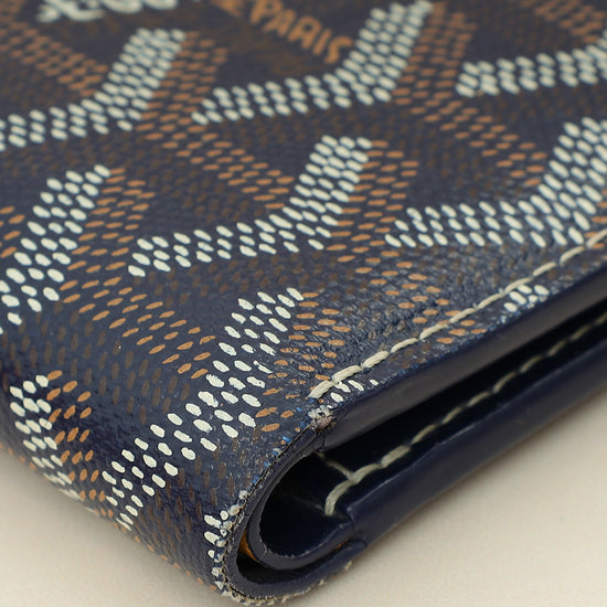 Goyard Navy Goyardine Victoire Wallet-Goyard-THE CLOSET