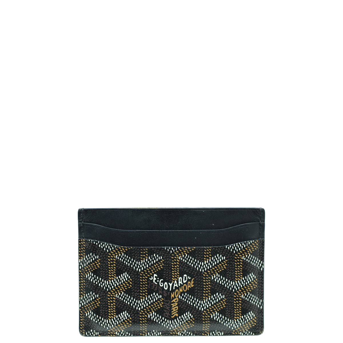 Goyard Black Goyardine Saint Sulpice Card Holder