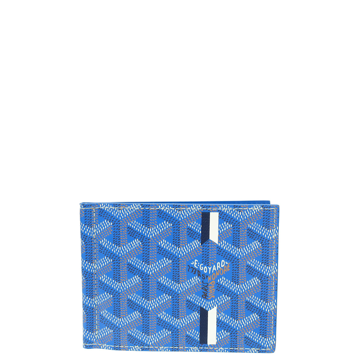 Goyard Blue Goyardine Saint Thomas Bill Fold Wallet-Goyard-THE CLOSET