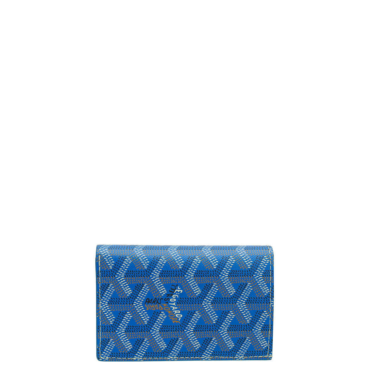 Goyard Blue Goyardine Saint Pierre Card Wallet