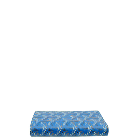 Goyard Blue Goyardine Saint Pierre Card Wallet