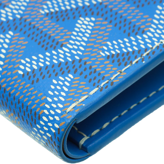 Goyard Blue Goyardine Saint Pierre Card Wallet