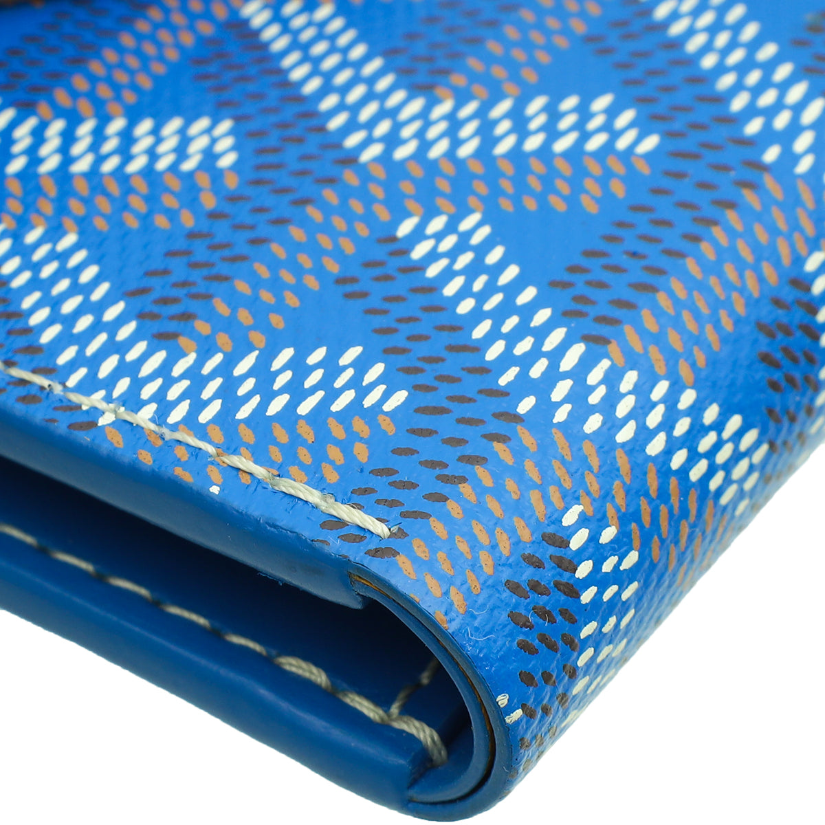 Goyard Blue Goyardine Saint Pierre Card Wallet