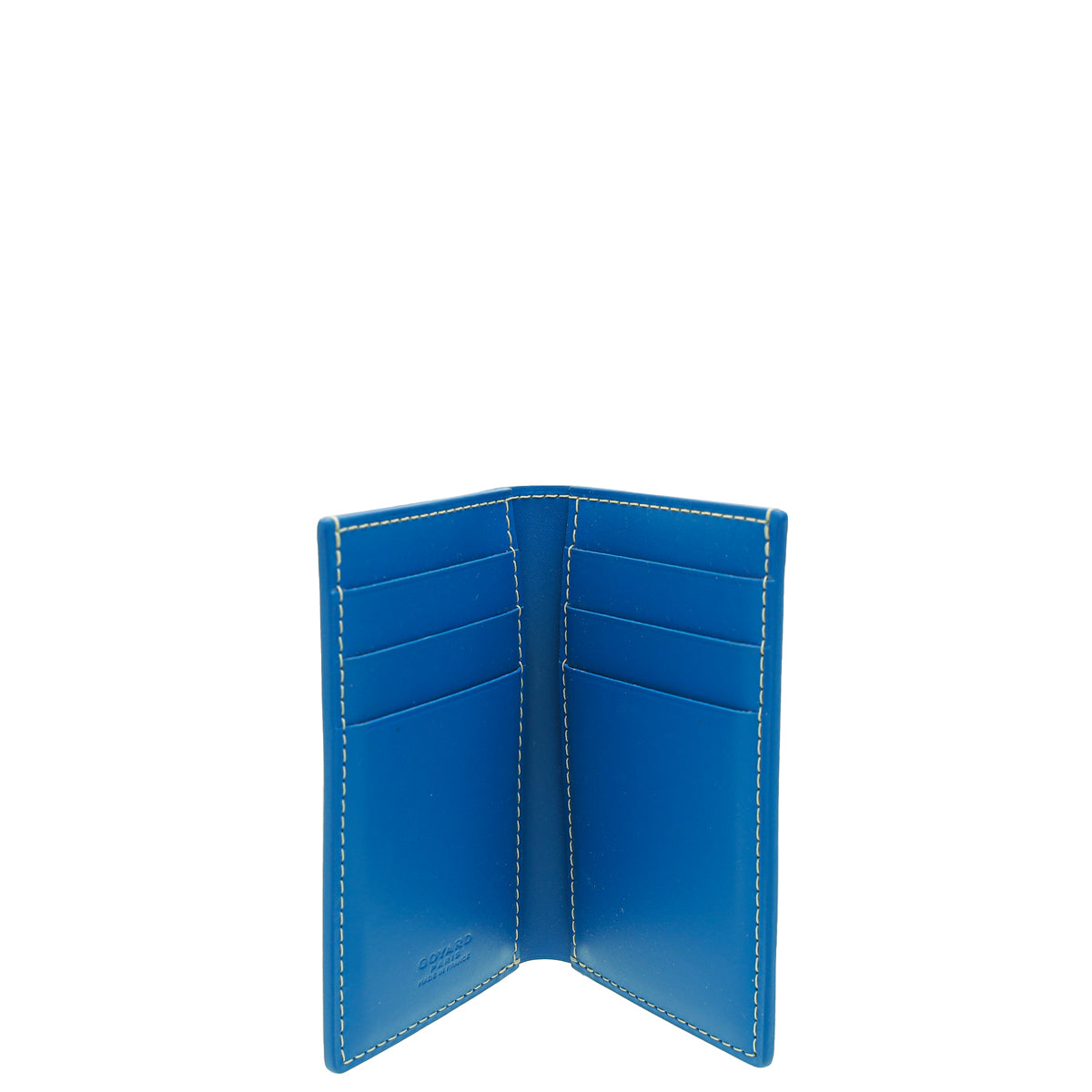 Goyard Blue Goyardine Saint Pierre Card Wallet