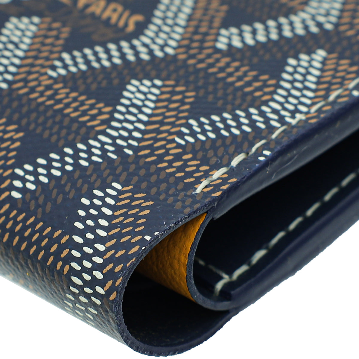 Goyard Navy Blue Goyardine Victoire Wallet