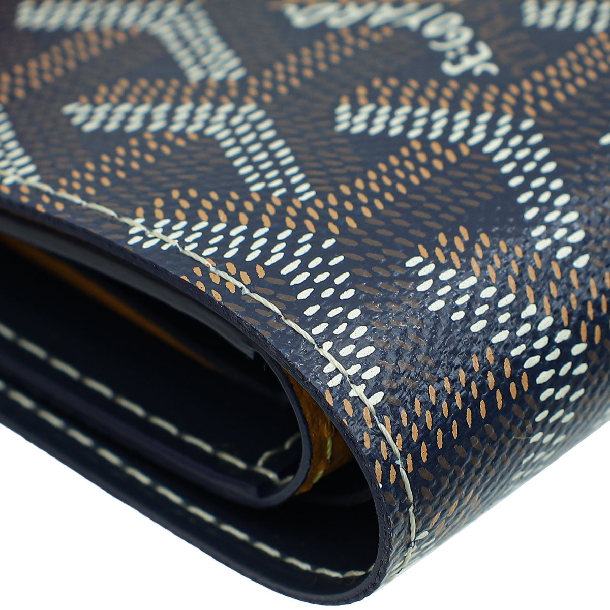 Goyard Navy Blue Goyardine Victoire Wallet