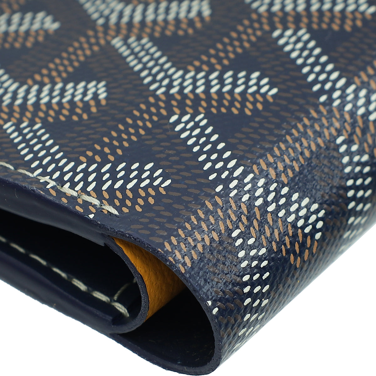 Goyard Navy Blue Goyardine Victoire Wallet
