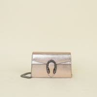 Gucci Metallic Rose Dionysus Crystal Super Mini Bag