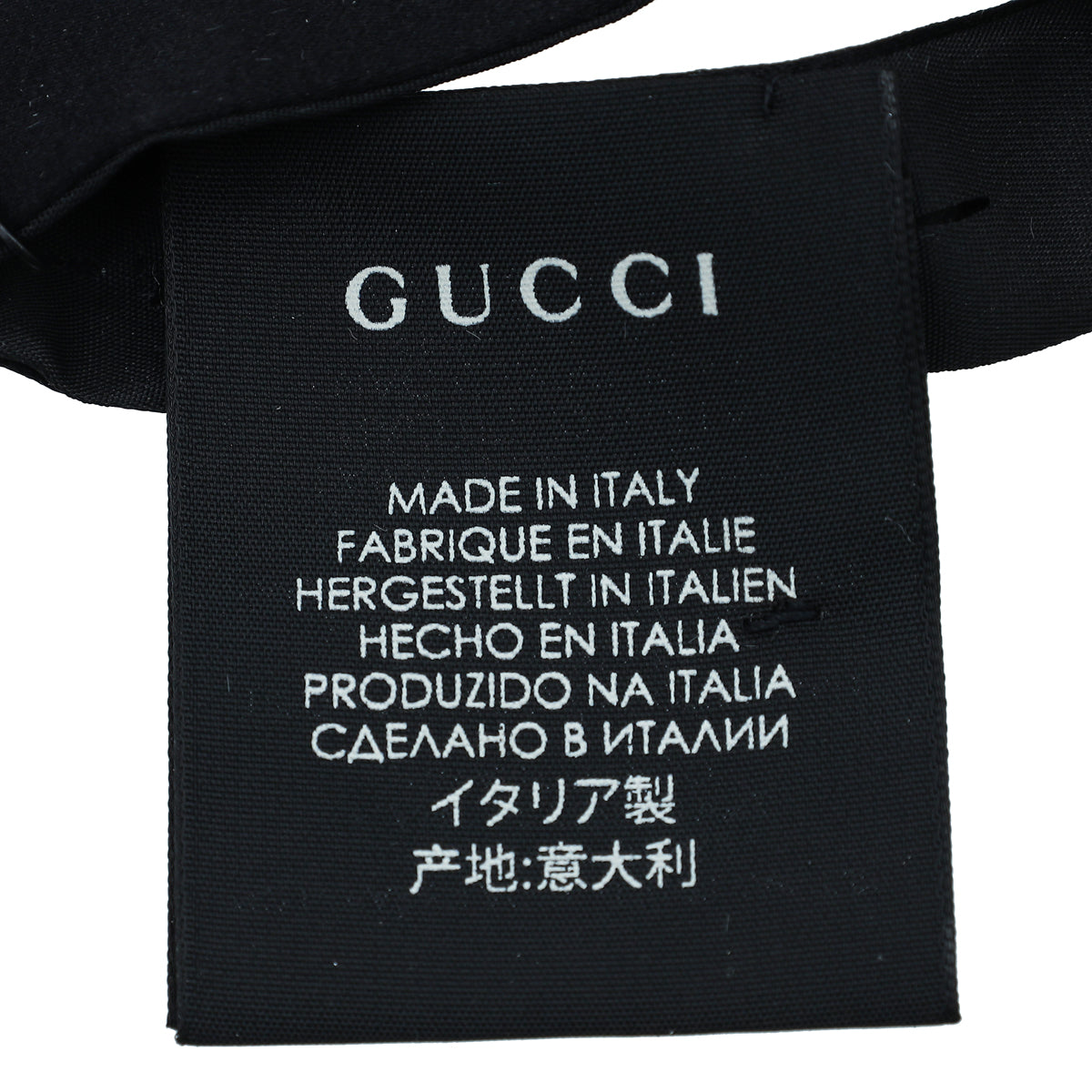 Gucci Black Grosgrain Neck Bow