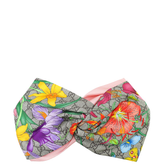 Gucci Multicolor GG Flora Silk Medium Headband