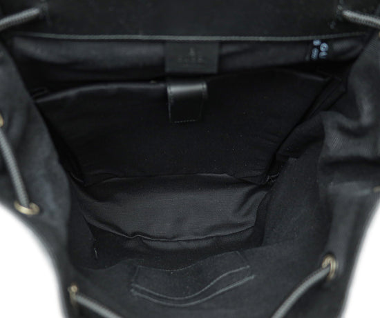 Gucci Black GG Supreme Backpack Bag